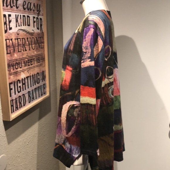 NWT Jess and jane Heather fabric scoop neck asymmetrical blouse. Barcelona - Picture 11 of 13